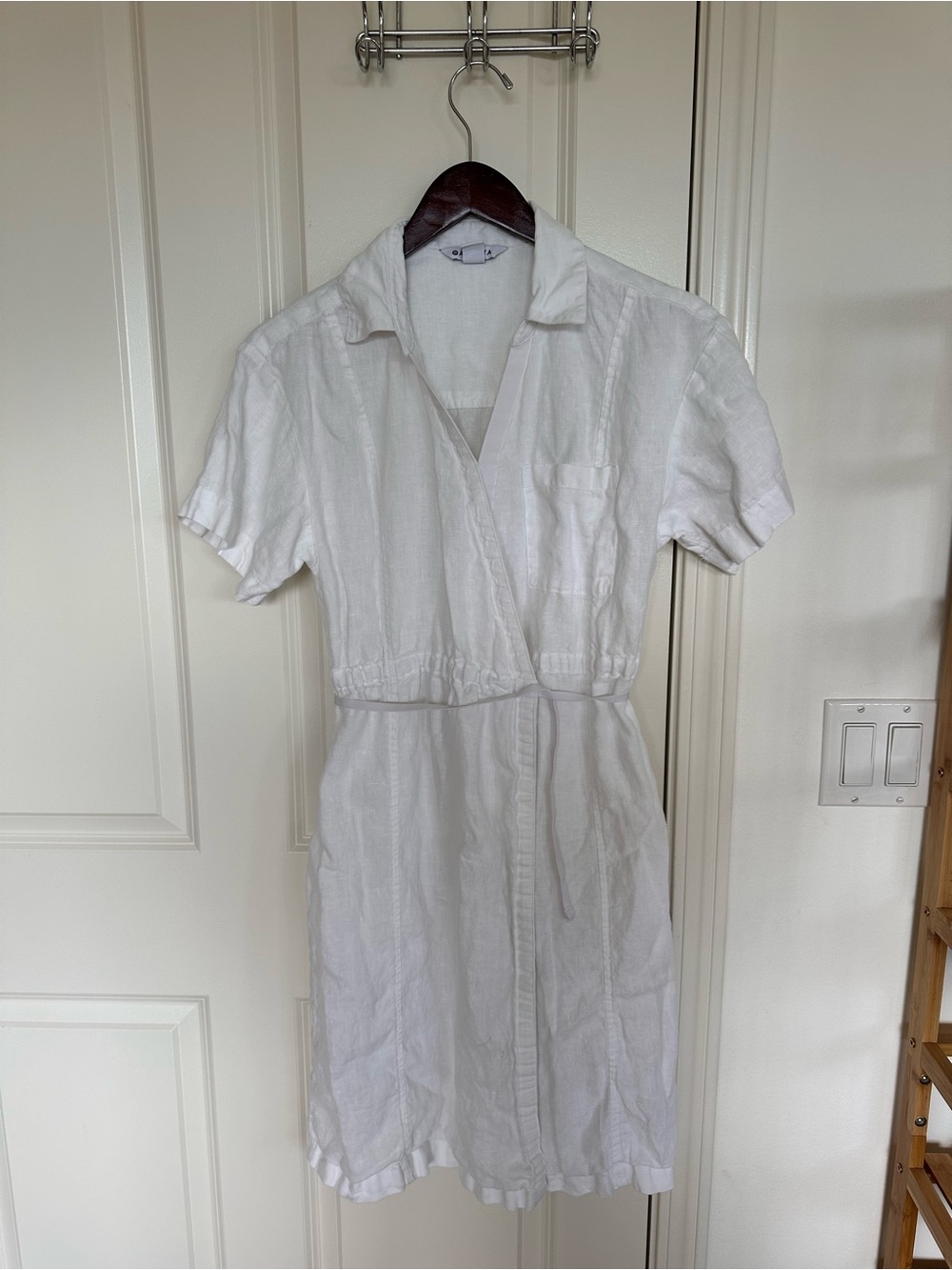 Athleta white linen dress